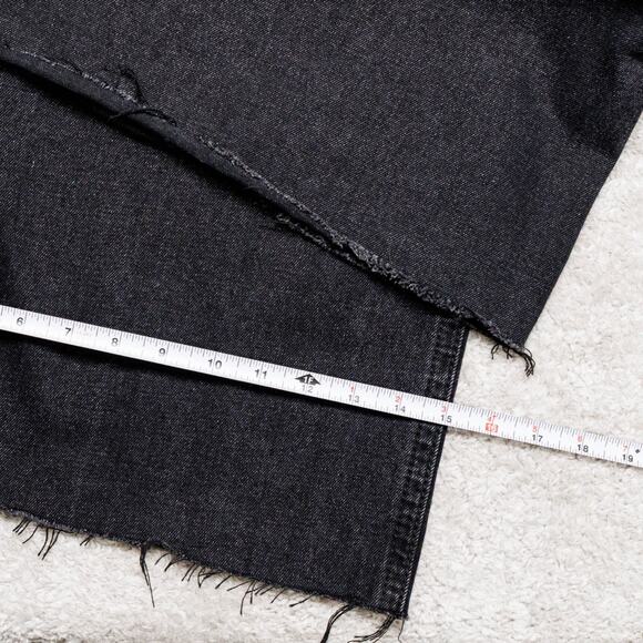 Dressed in LaLa Effortlessly Cool Wide Leg Denim Throwback Black Womens M 32x31 - Picture 12 of 14